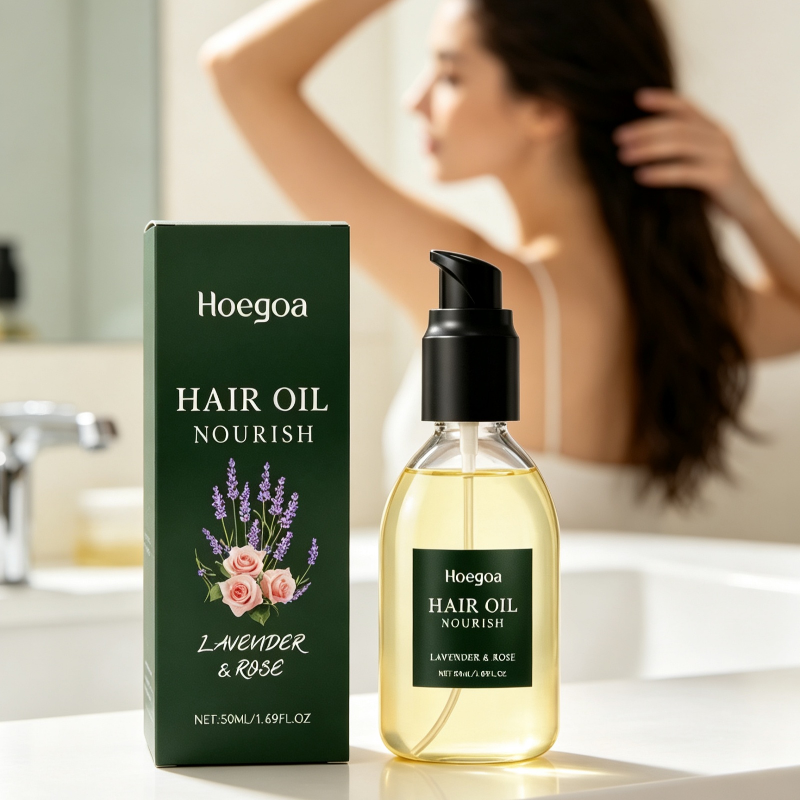 Hair Care Natural Ingredients - ﻿ Aceite Capilar Hoegoa Lavender Rose,